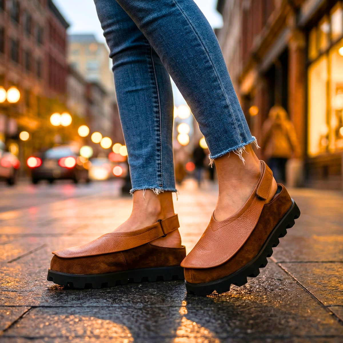 Romy Leather Slingback Flats