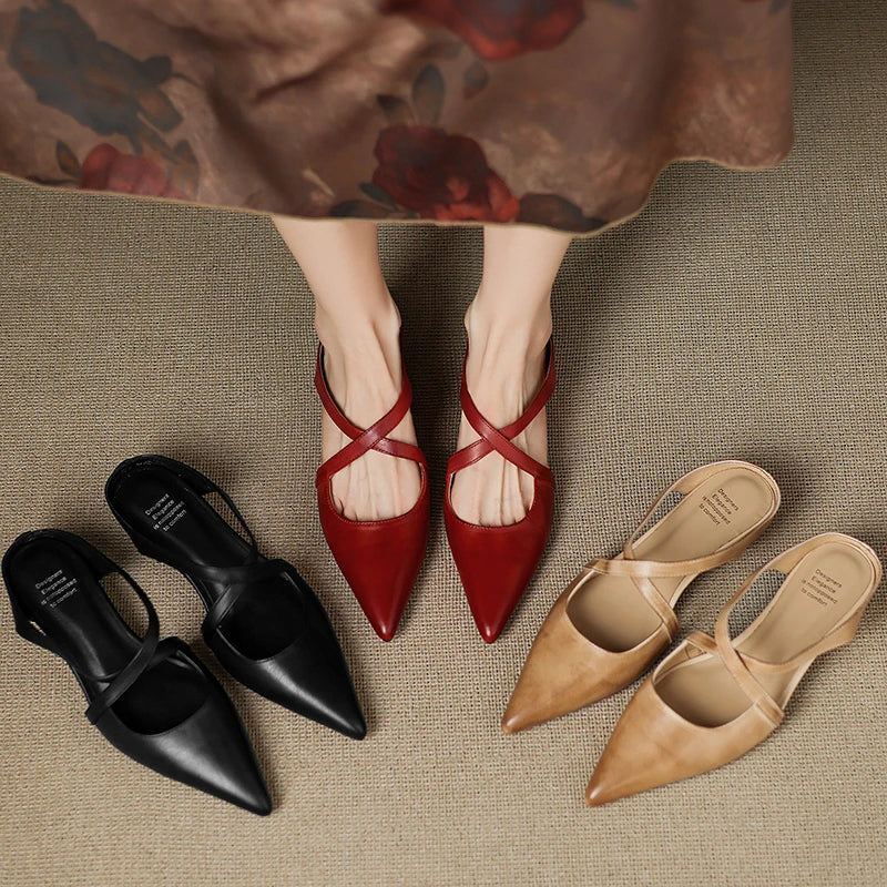 Verena Genuine Leather Mules