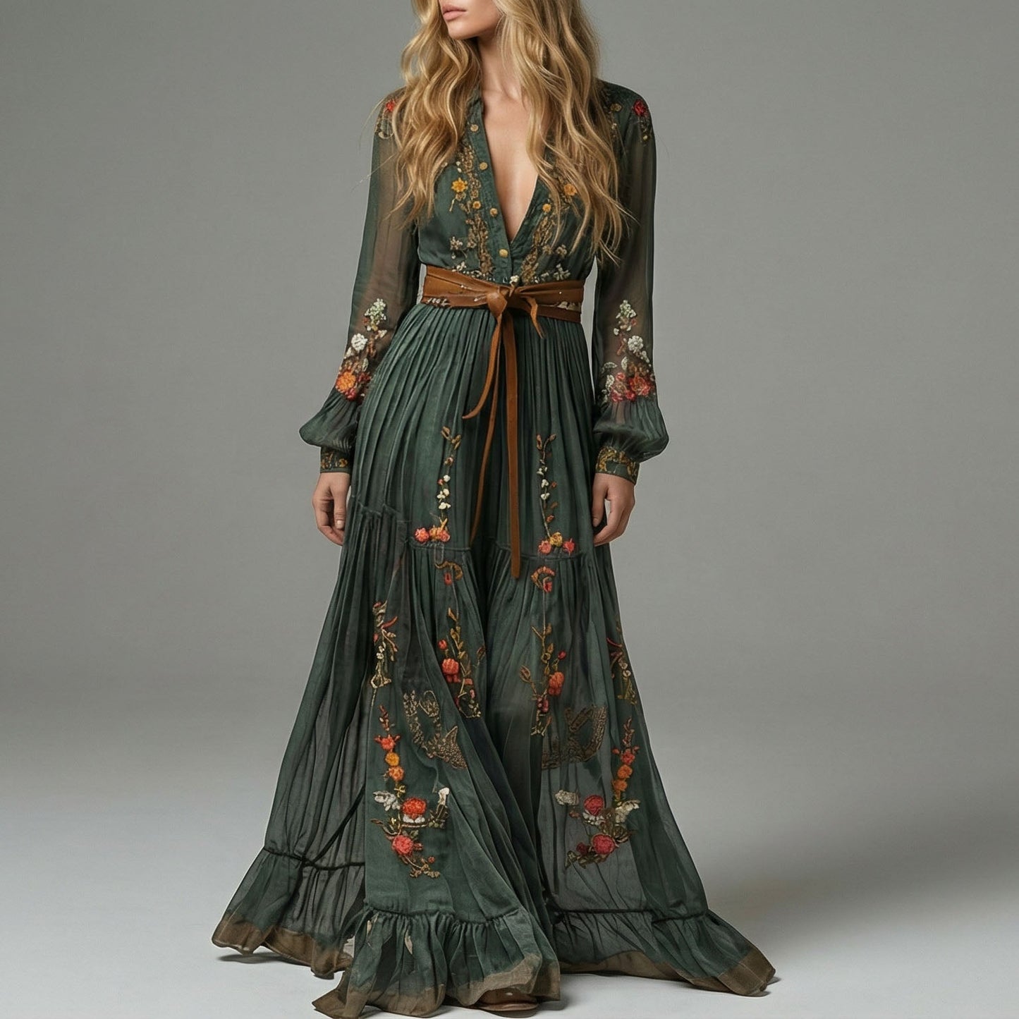 Camilla Soft Woven Fabric Midi Dress