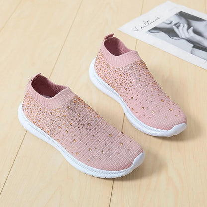 Aria Crystal Knit Trainers