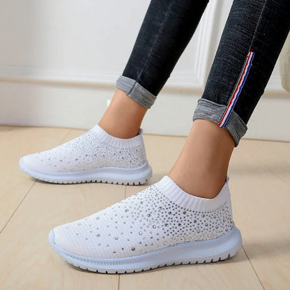 Aria Crystal Knit Trainers