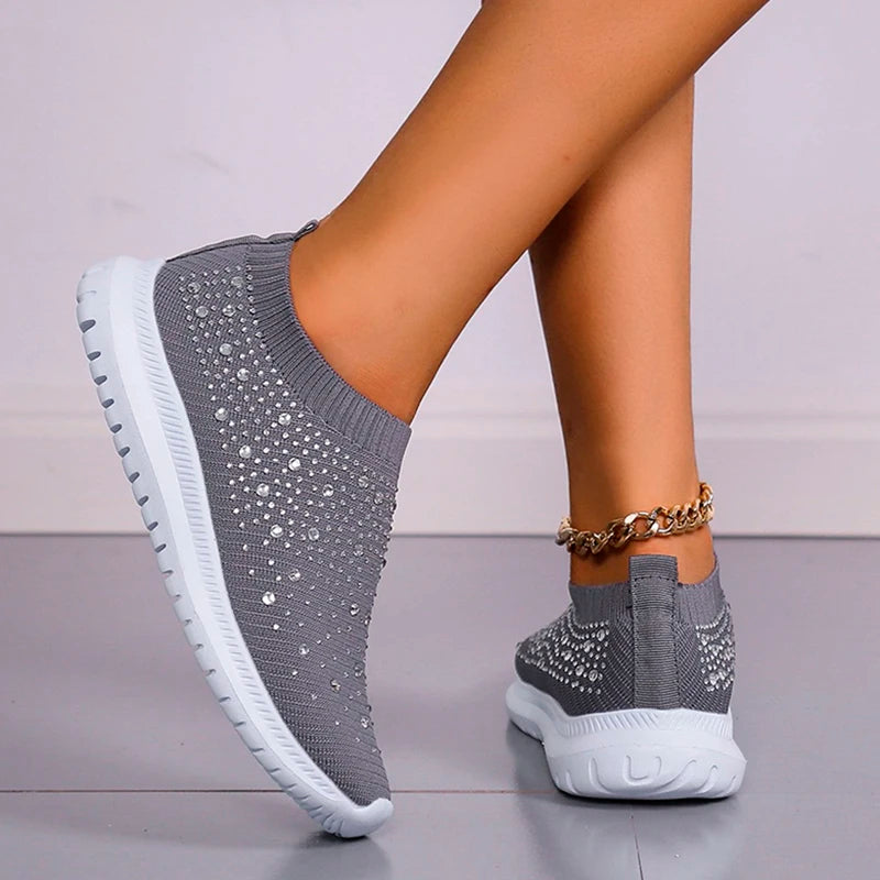 Aria Crystal Knit Trainers