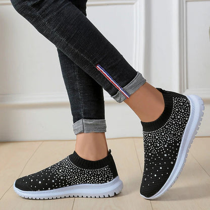 Aria Crystal Knit Trainers