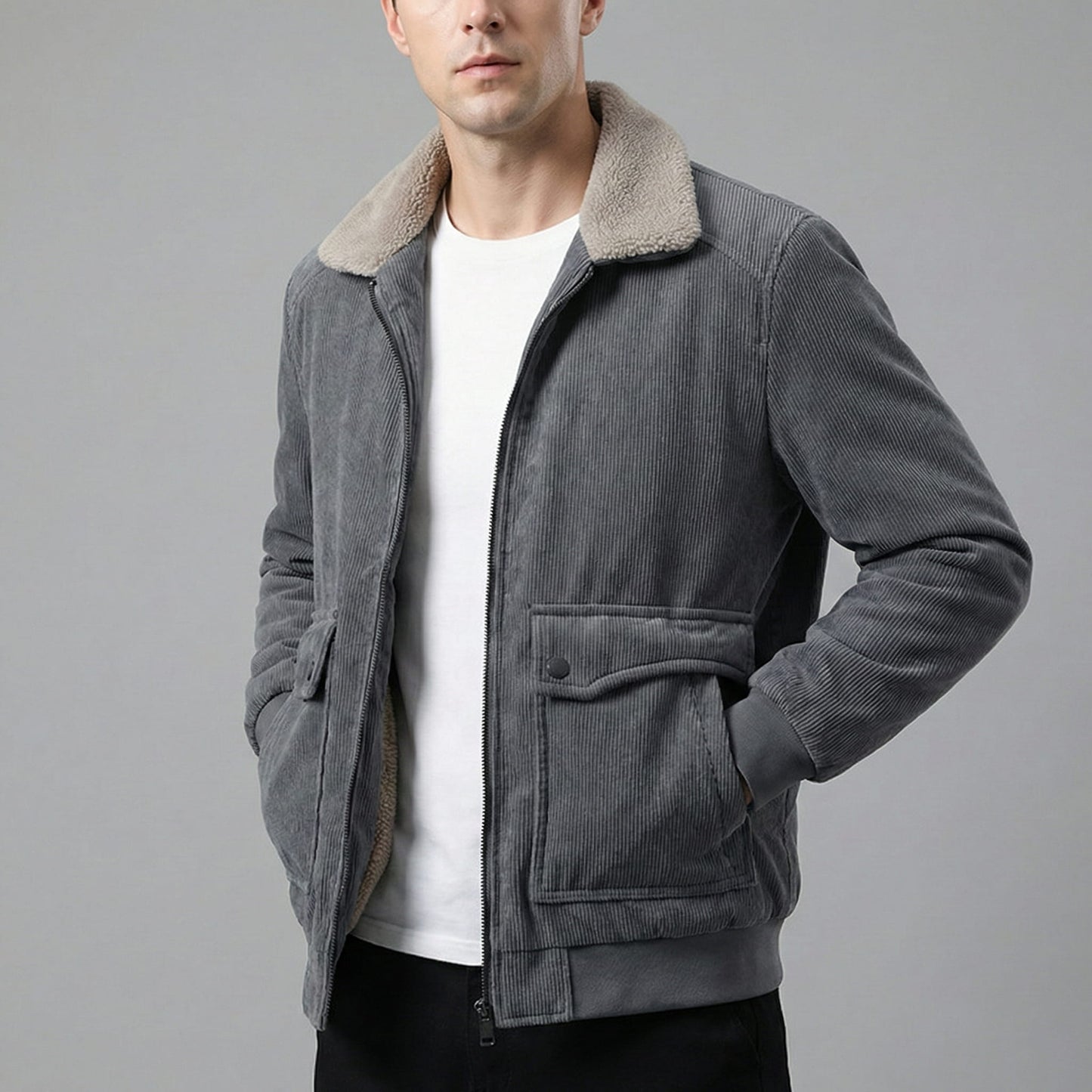 Alessio Corduroy Lined Jacket