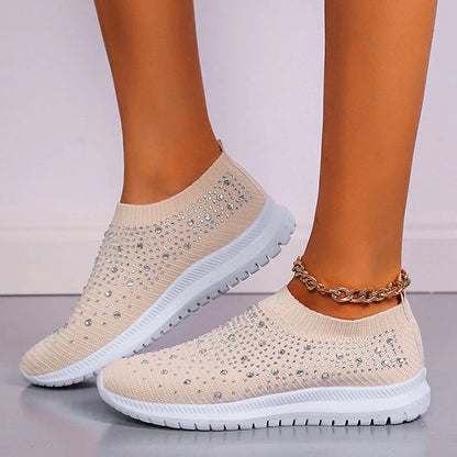 Aria Crystal Knit Trainers