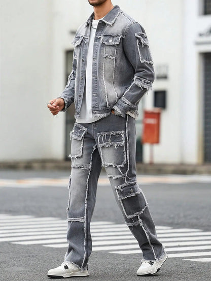 Hawke Distressed Denim Set