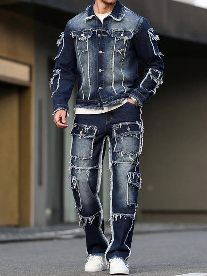 Hawke Distressed Denim Set