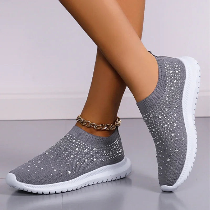 Aria Crystal Knit Trainers