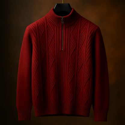 Dario Half-Zip Textured Sweater
