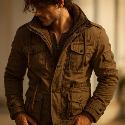 Dario Lined Cotton Utility Jacket