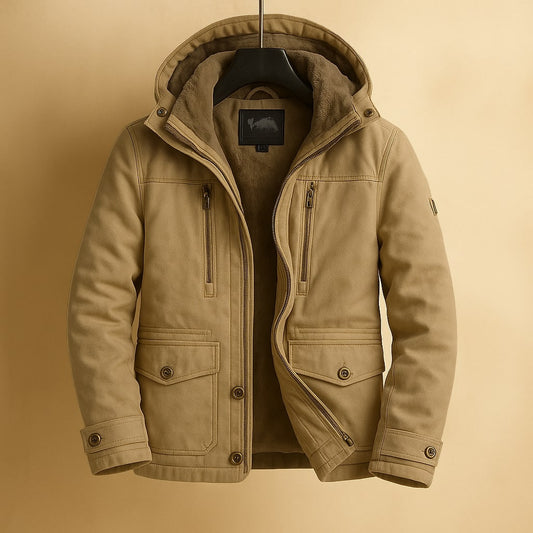 Riccardo Lined Cotton Hooded Jacket
