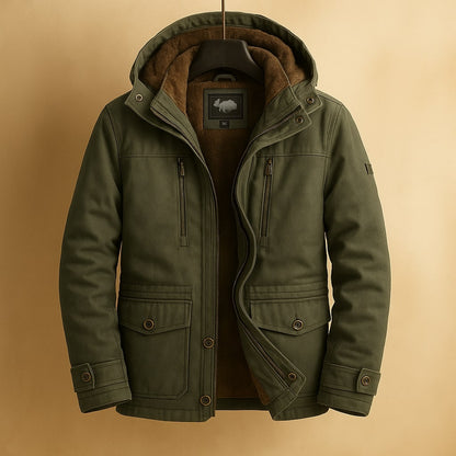 Riccardo Lined Cotton Hooded Jacket