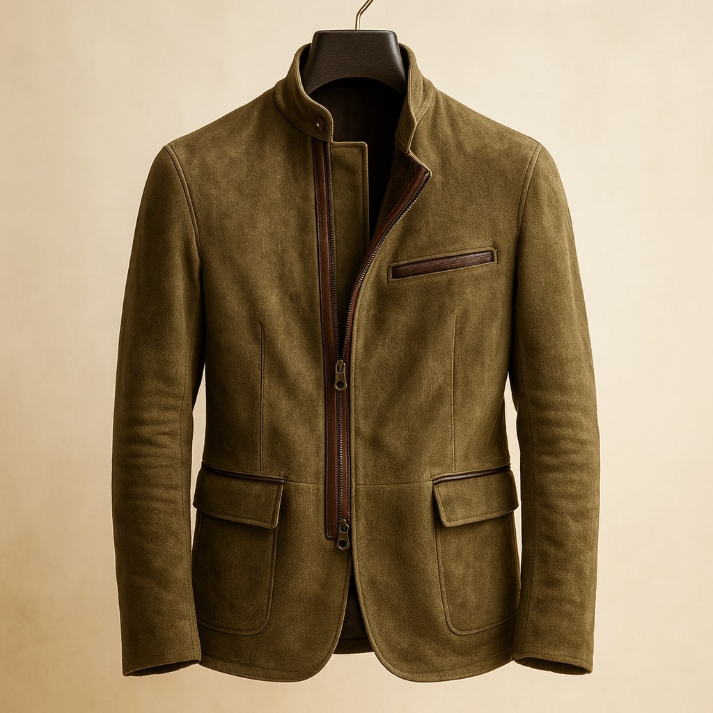 Vittorio Sueded Zip Jacket