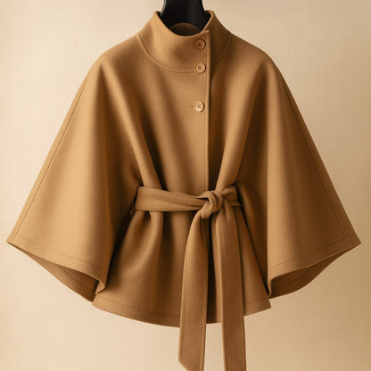 Marina Belted Cape Coat