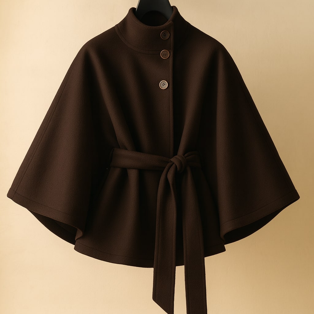 Marina Belted Cape Coat