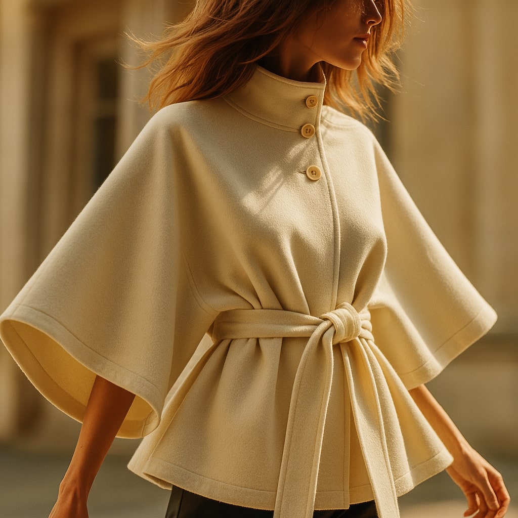 Marina Belted Cape Coat