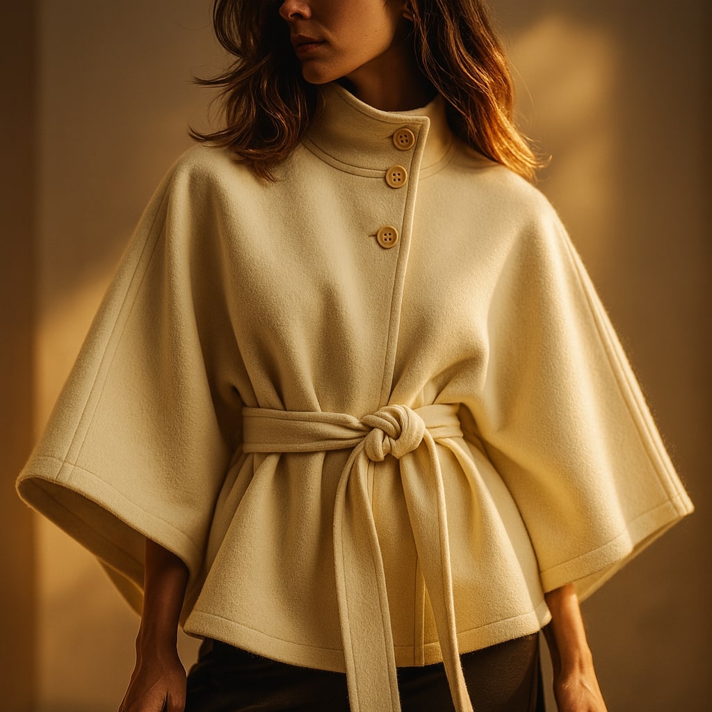 Marina Belted Cape Coat