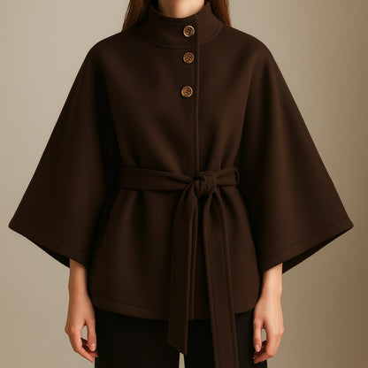 Marina Belted Cape Coat