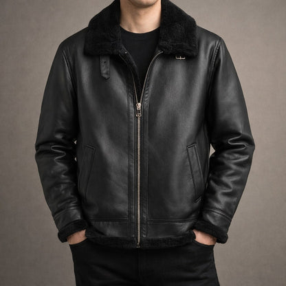 Riccardo Lined Aviator Jacket