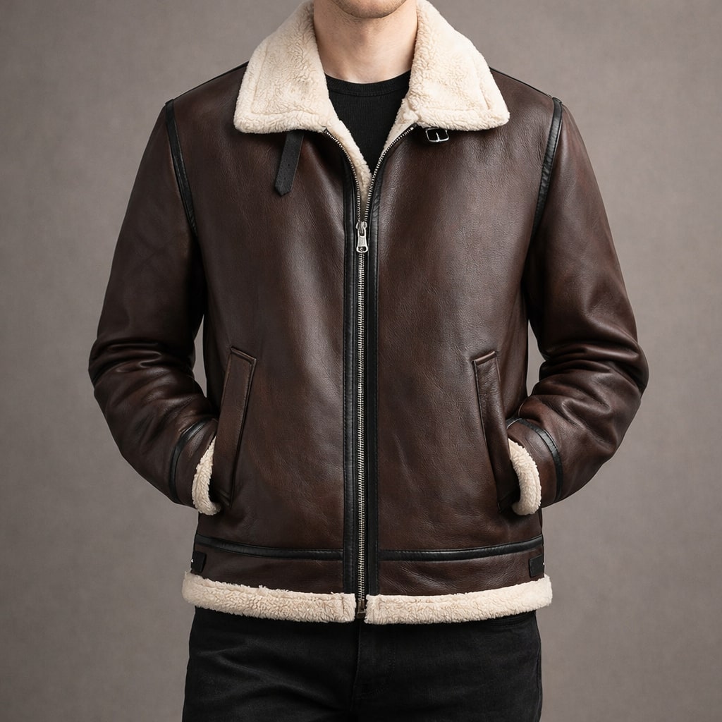 Riccardo Lined Aviator Jacket