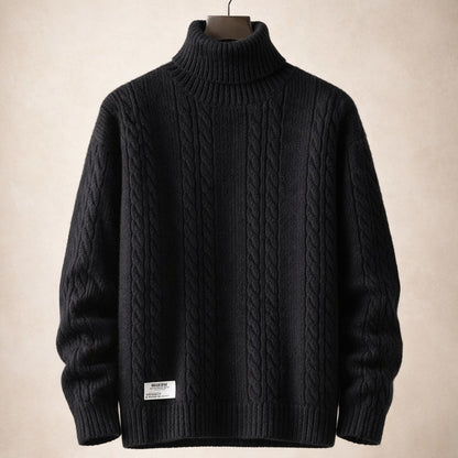 Alberto Cable-Knit Turtleneck Sweater