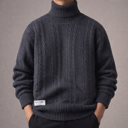 Alberto Cable-Knit Turtleneck Sweater
