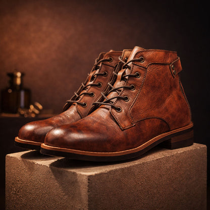 Matteo Leather Lace-Up Boot