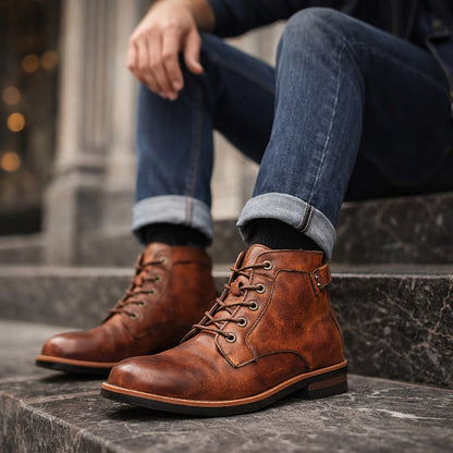 Matteo Leather Lace-Up Boot