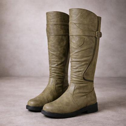 Valentina Leather Knee-High Boot