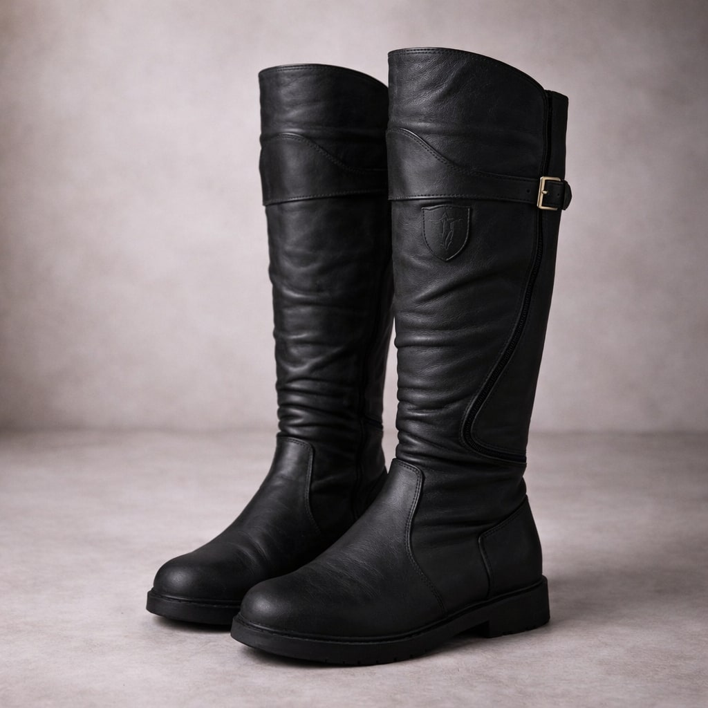Valentina Leather Knee-High Boot