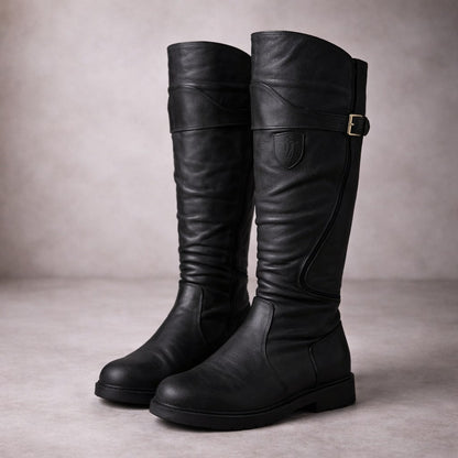 Valentina Leather Knee-High Boot