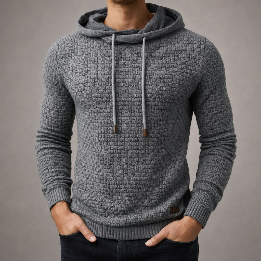 Matteo Textured Knit Hoodie