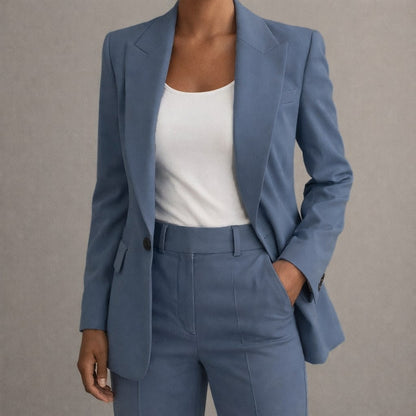 Elena Tailored Single-Button Blazer