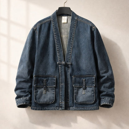 Diego Cotton Denim Wrap Jacket