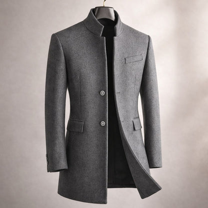 Vittorio Structured Stand-Collar Coat