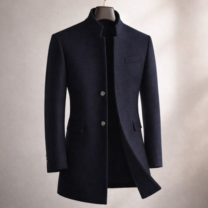 Vittorio Structured Stand-Collar Coat