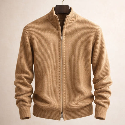 Riccardo Zip-Front Knit Sweater