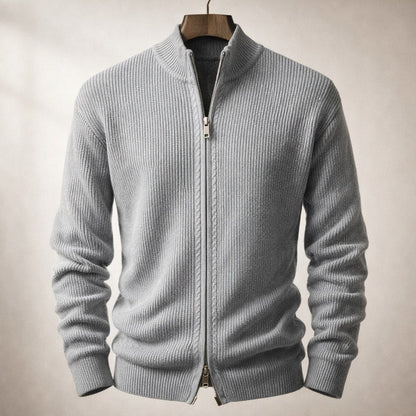 Riccardo Zip-Front Knit Sweater