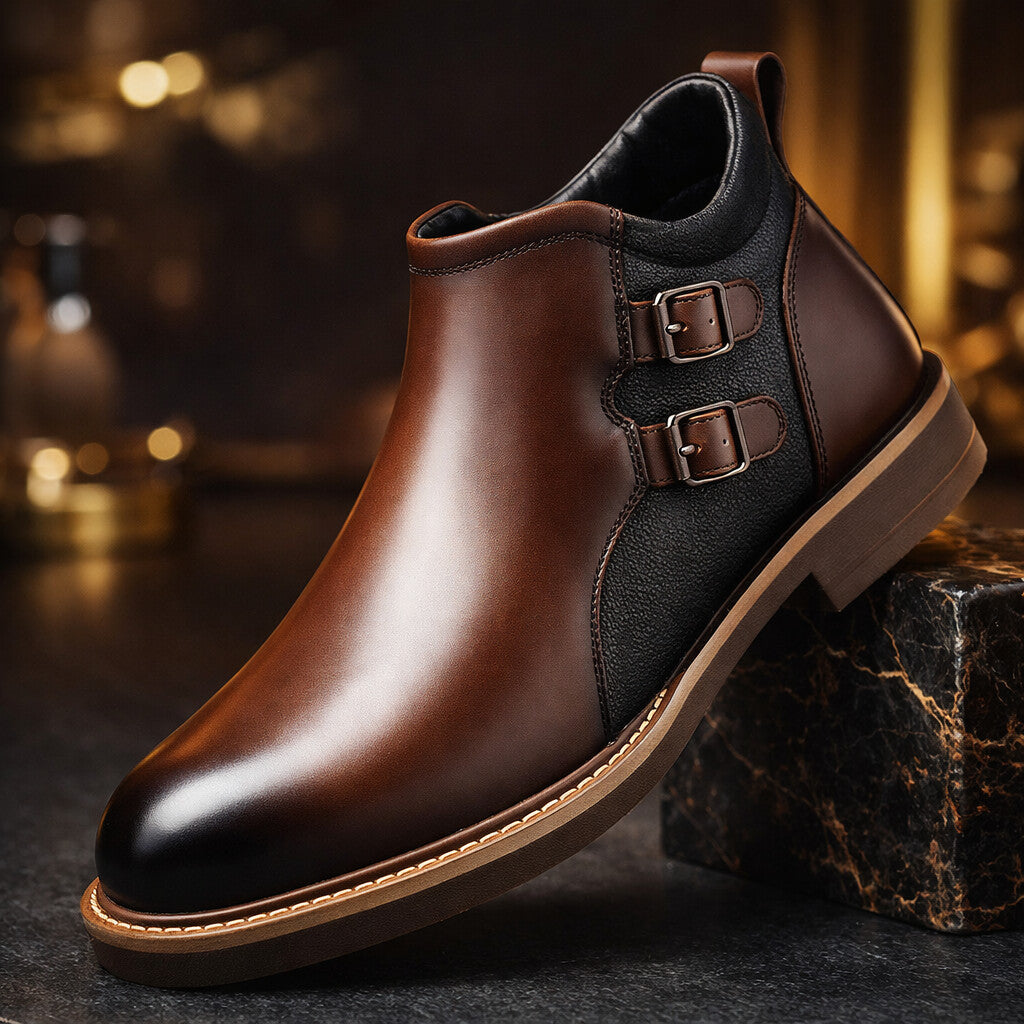 Matteo Leather Ankle Boots