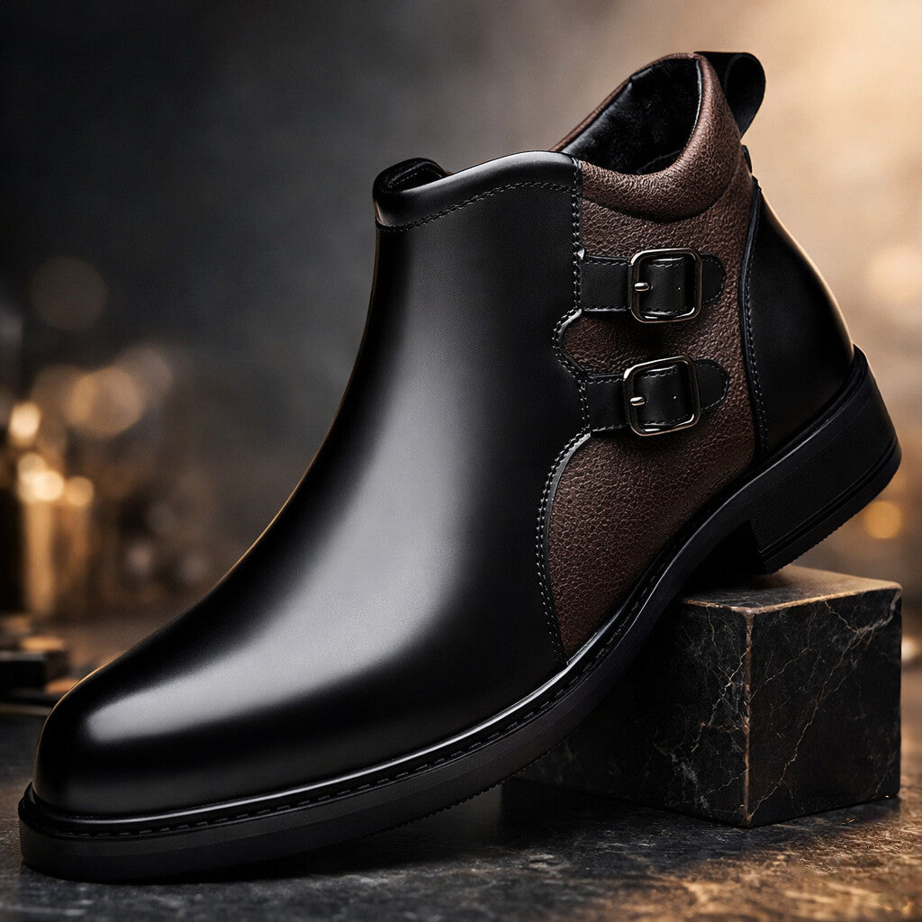 Matteo Leather Ankle Boots