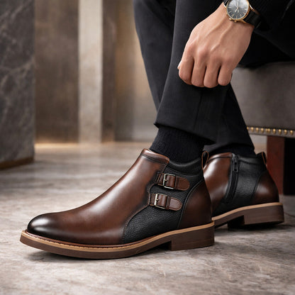 Matteo Leather Ankle Boots