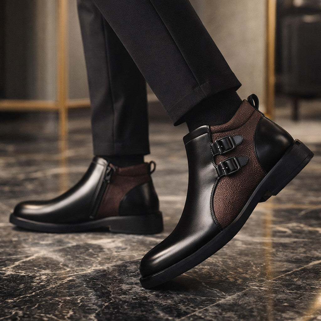 Matteo Leather Ankle Boots