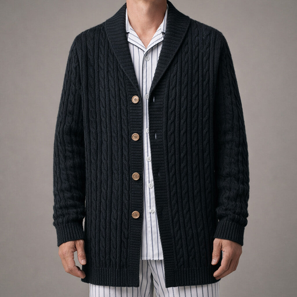 Giacomo Knit Shawl Collar Cardigan