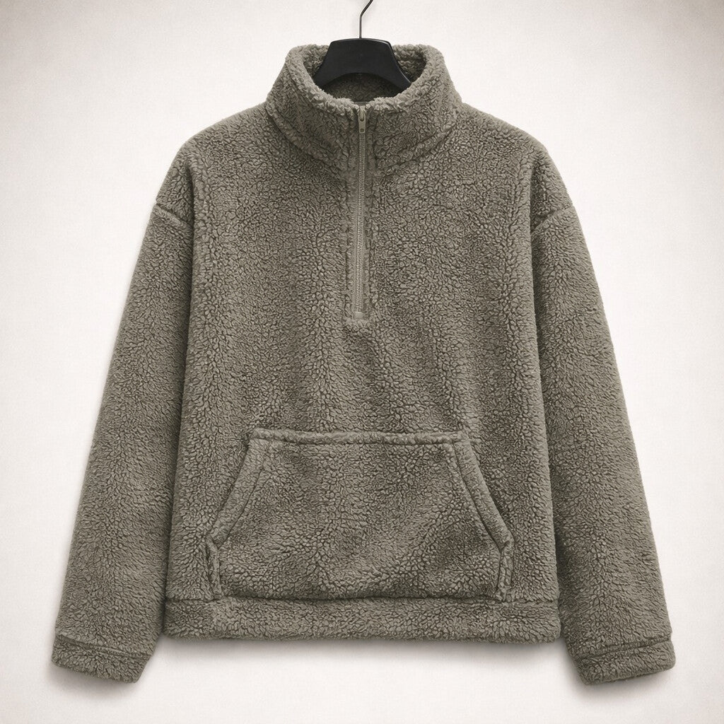 Elena Half-Zip Textured Pullover