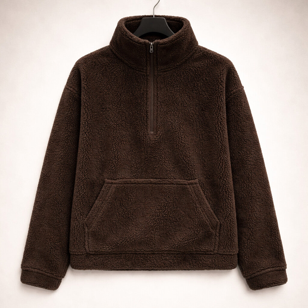 Elena Half-Zip Textured Pullover