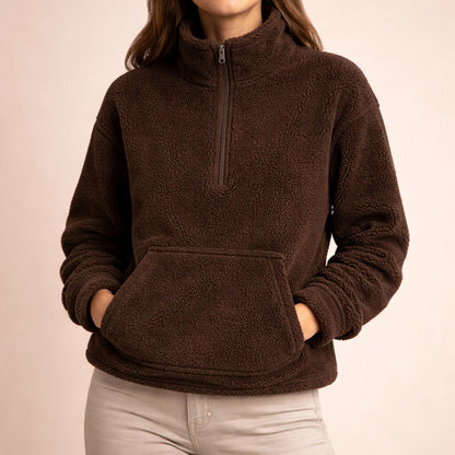 Elena Half-Zip Textured Pullover
