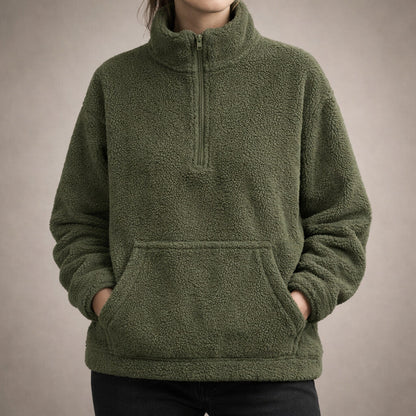Elena Half-Zip Textured Pullover