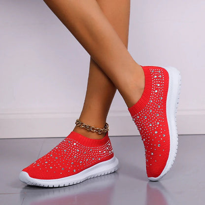 Aria Crystal Knit Trainers
