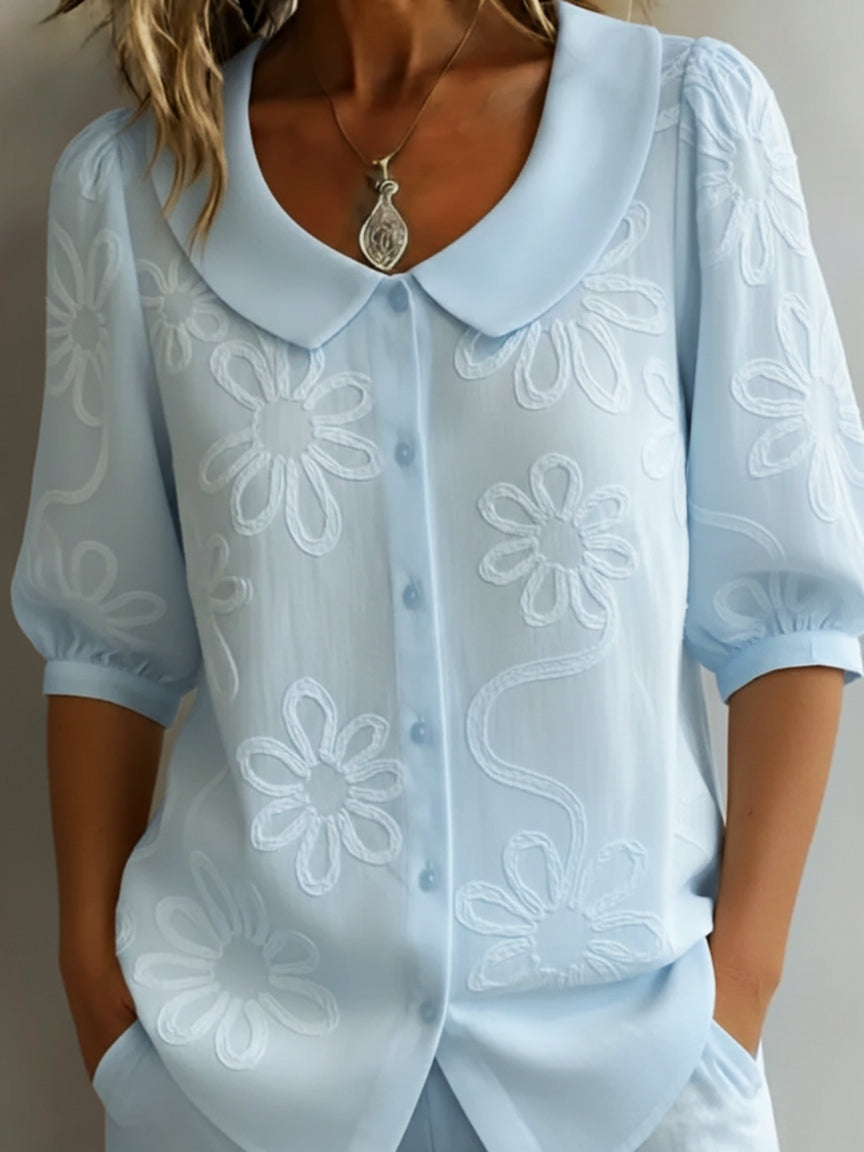 Carys Floral Blouse With Natural Elegance
