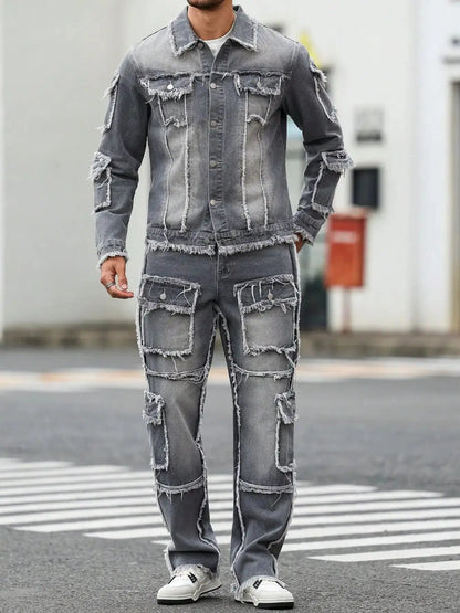 Hawke Distressed Denim Set